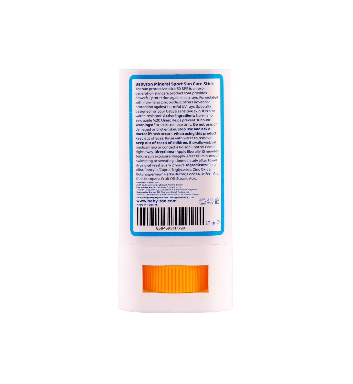 Natuurlijke Zonnecrème Stick SPF50 Sport