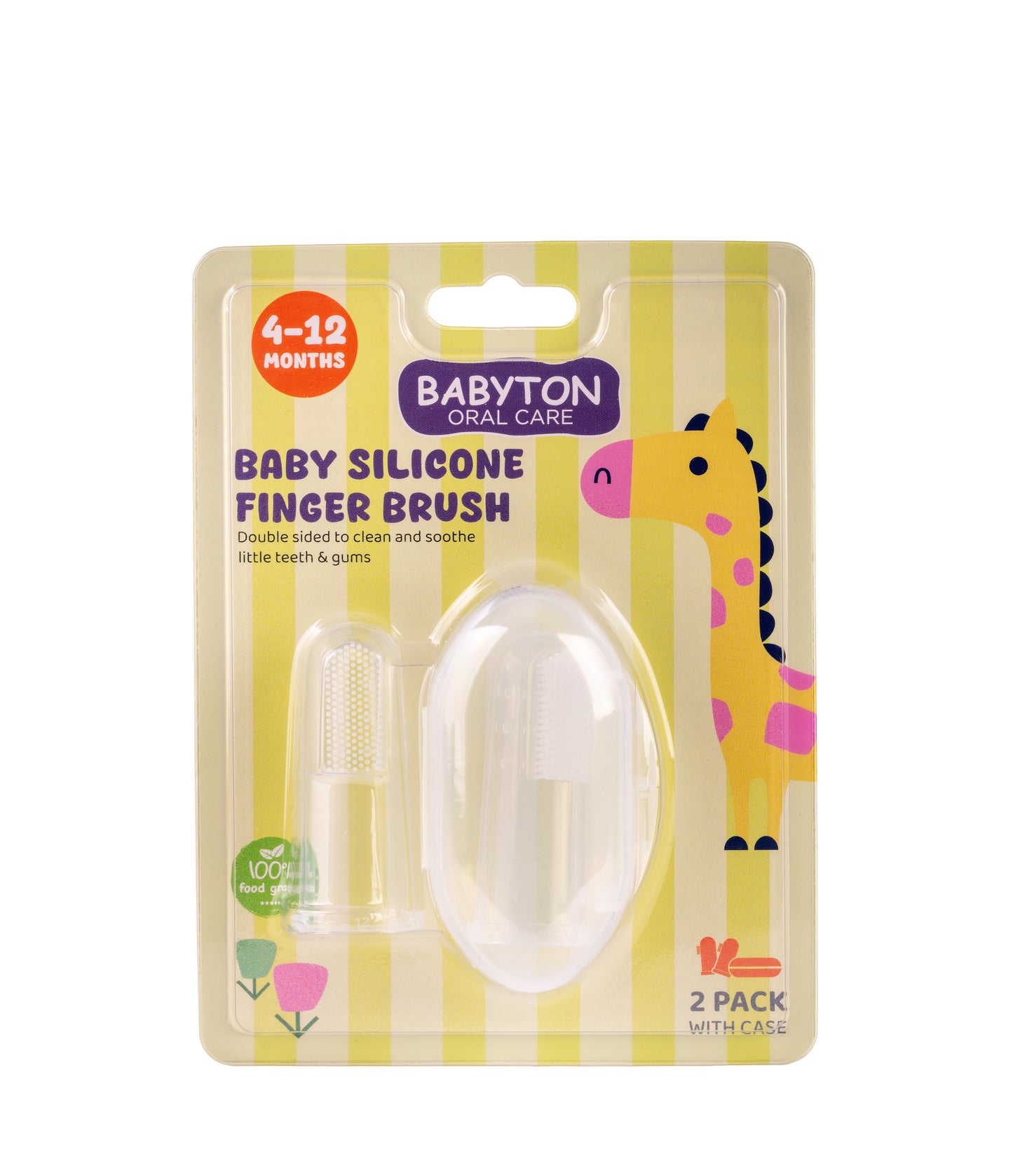 Brosse à dents doigtier en silicone (2 unités)