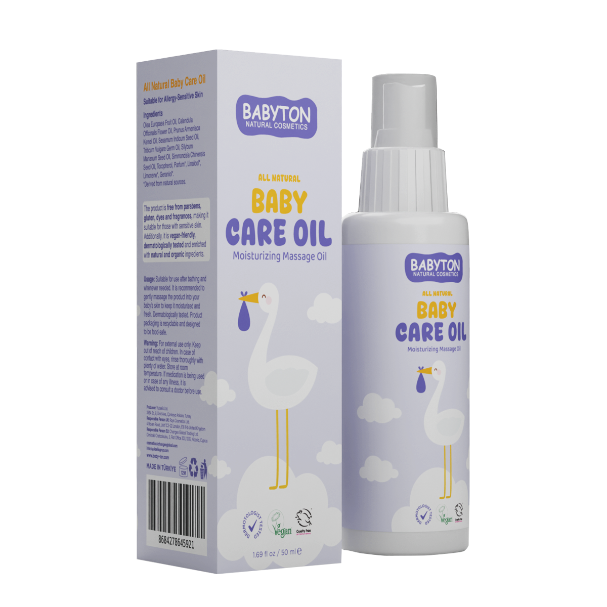 Huile de soin naturelle pour bébé