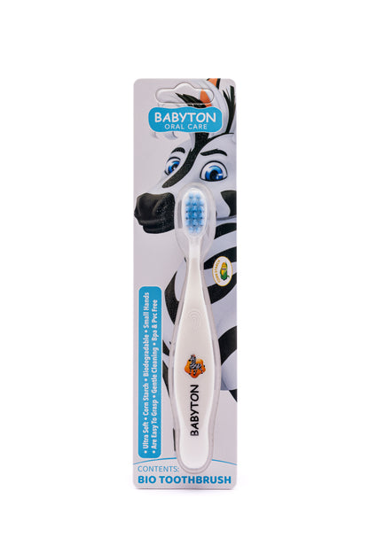 Brosse à dents bio pour tout-petit à poils souples