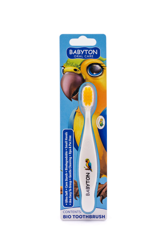 Brosse à dents bio pour tout-petit à poils souples