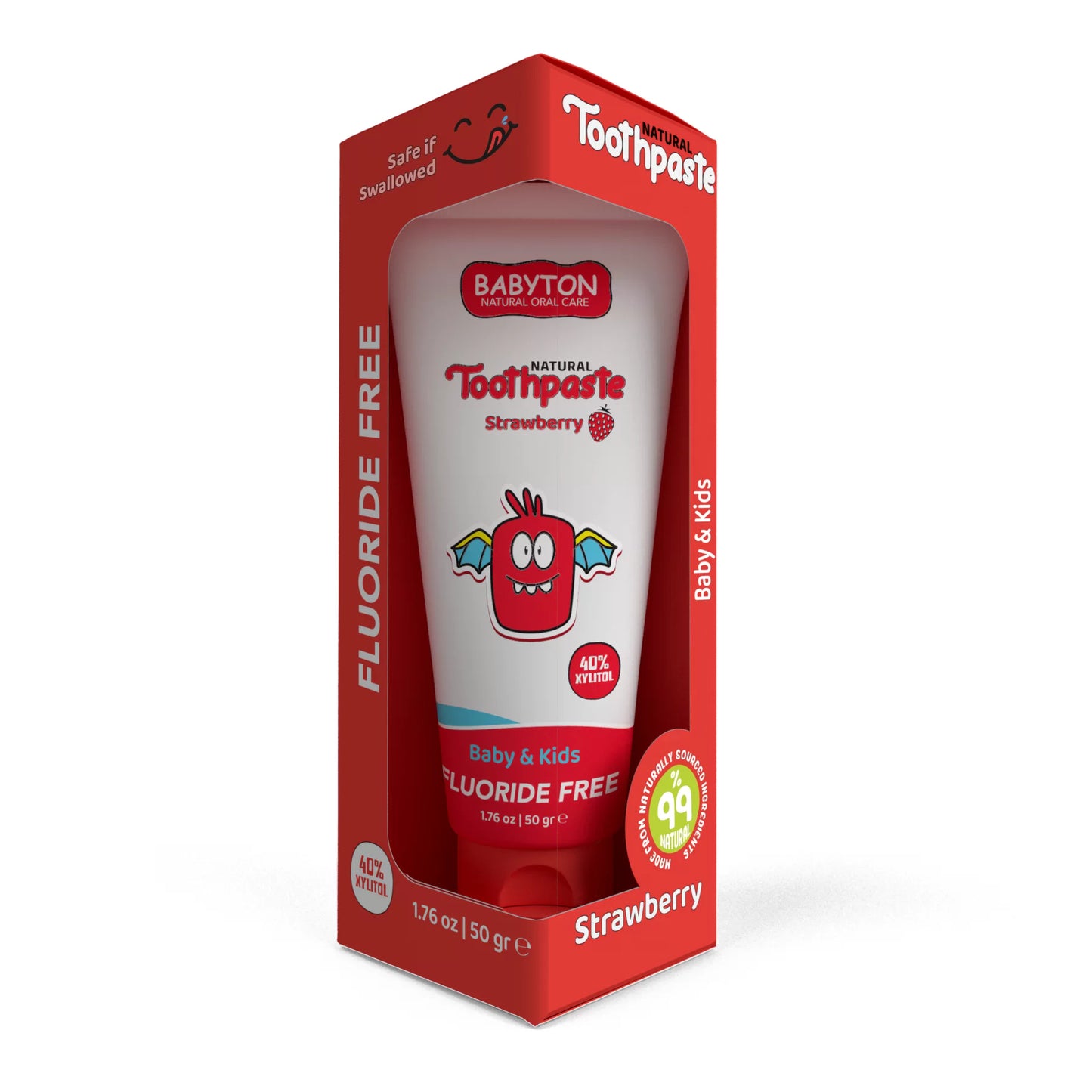 Dentifrice naturel à la fraise sans fluor