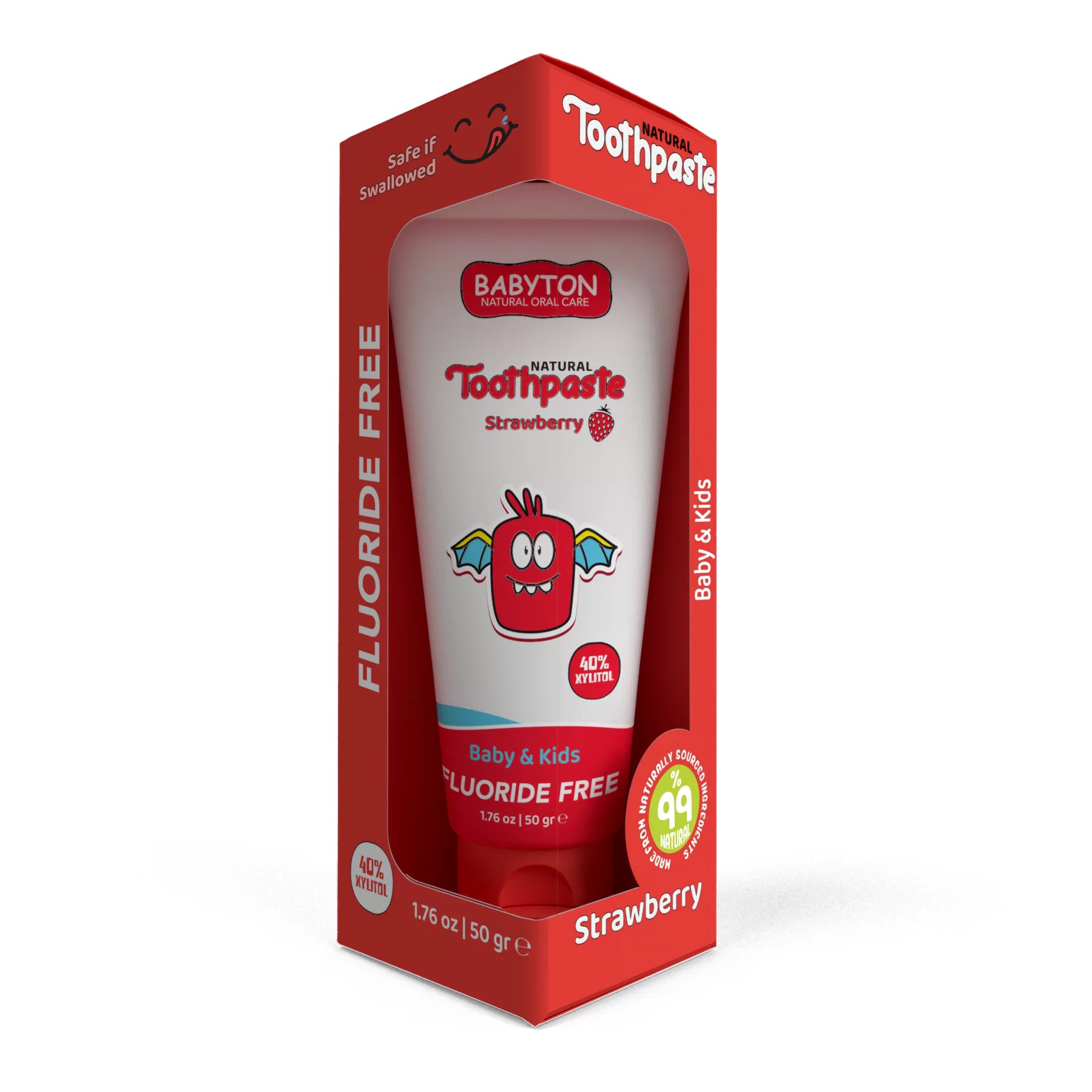 Dentifrice naturel à la fraise sans fluor